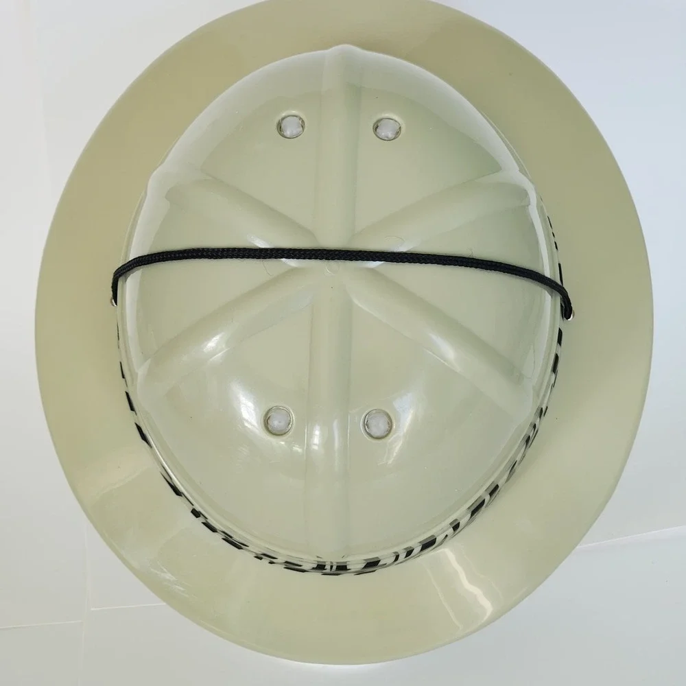 Safari Jungle Explorer Hat Plastic‎ Helmet Zebra Trim Costume